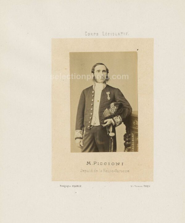 Vincent PICCIONI député Second Empire de la Haute-Garonne - Albumine 6x10cm