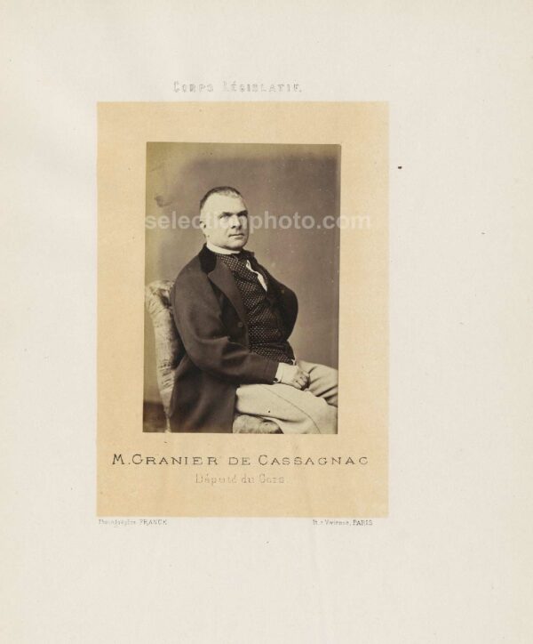 Bernard Adolphe Granier de CASSAGNAC député Second Empire du Gers - Albumine 6x10cm