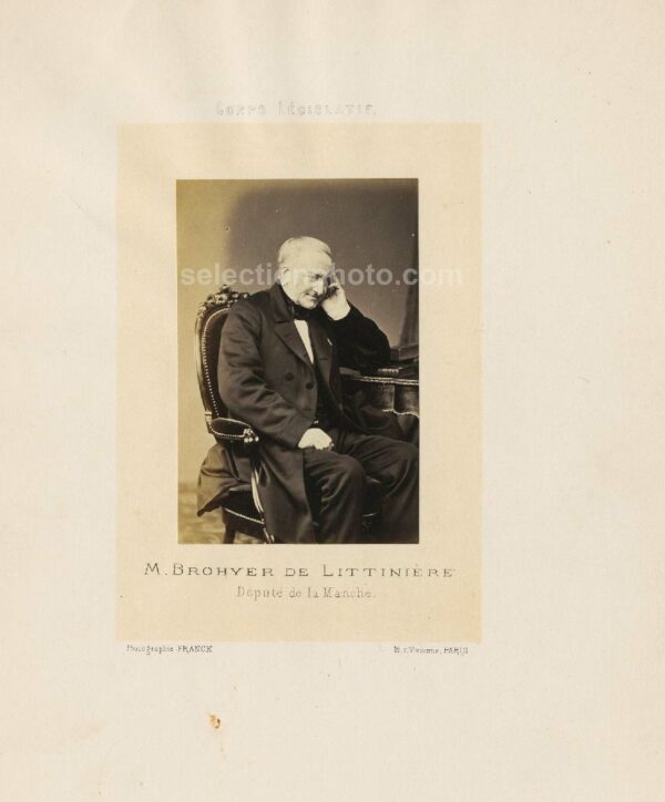 Charles BROHYER de LITTINIÈRE député Second Empire de la MANCHE - Albumine 6x10cm