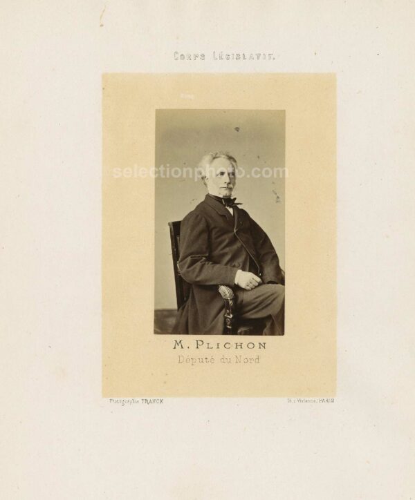 Charles Ignace PLICHON député Second Empire du NORD - Albumine 6x10cm