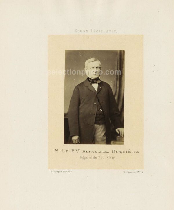 Alfred Renouard de BUSSIÈRE député Second Empire des Bas-Rhin - Albumine 6x10cm