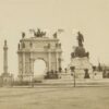 Fontaine Place du Trône PARIS Achille QUINET c 1880 - Tirage Albuminé - 24x19cm