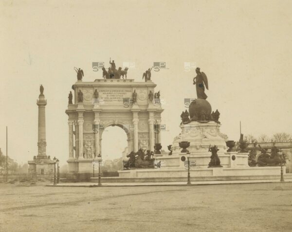 Achille QUINET Place du Trône (Nation) PARIS c 1880 - Tirage Albuminé - 24x19cm