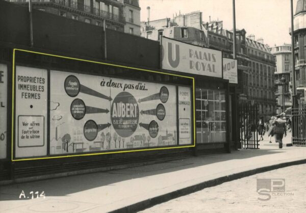 Métro PALAIS-ROYAL Paris 1950 - Loterie Nationale - Tirage RETOUCHÉ - 22x16cm