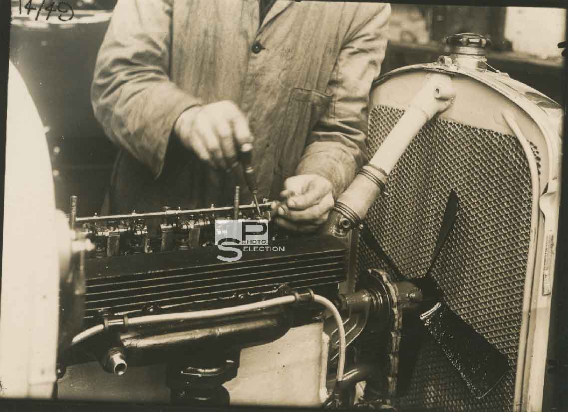 SUNBEAM 14 hp 1921 - 9 photos de détails mécaniques - Tirages Originaux 16x12cm