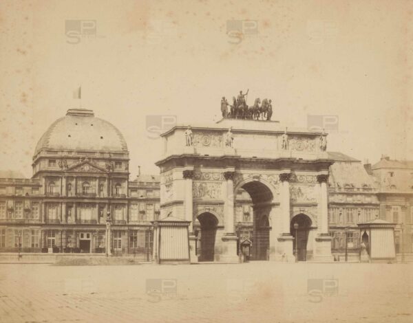 Palais des TUILERIES avant l'incendie - Paris c 1865- Tirage Albuminé - 26x20cm