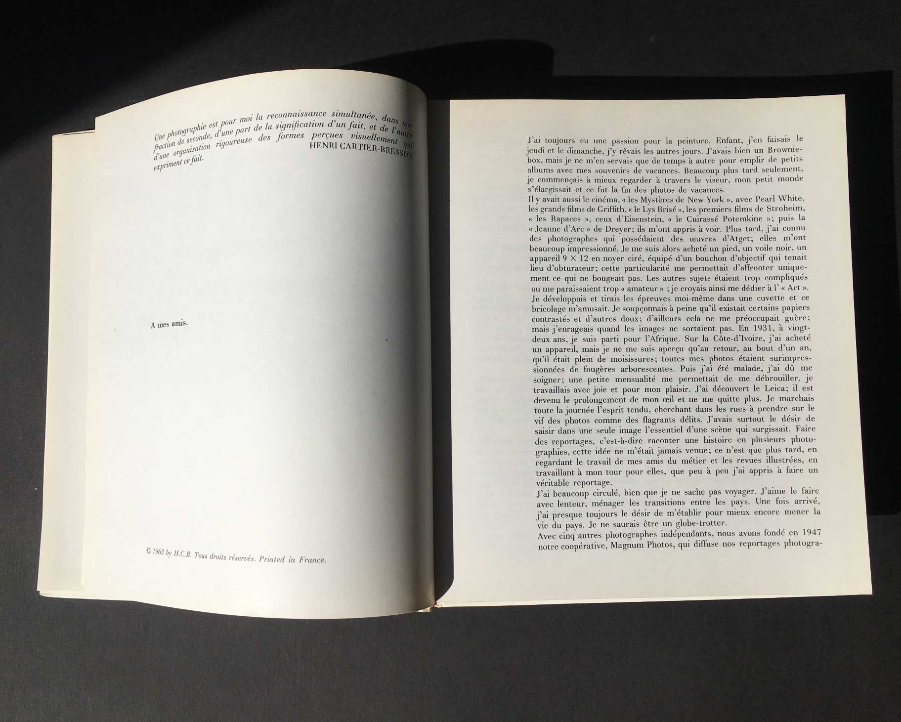 Livre - Photographies de HCB - Henri Cartier Bresson - Delpire 1963