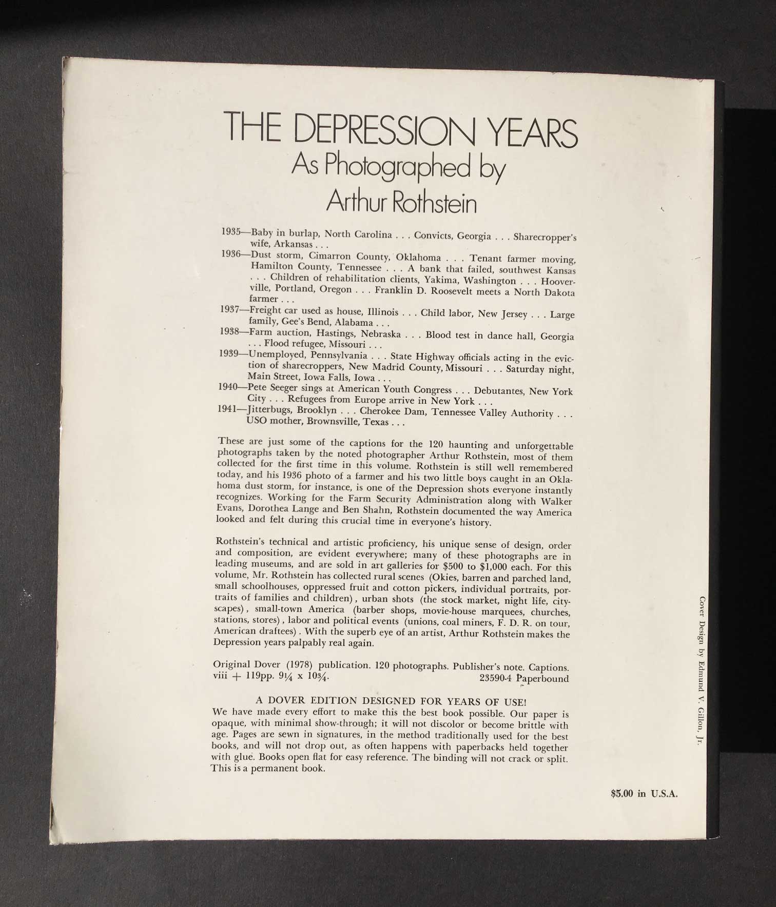 The Depression Years ROTHSTEIN (Arthur) - 120 Photographies